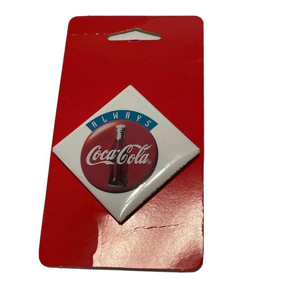 Vintage 90s ALWAYS Coca Cola Coke Soda Button Pin Brooch USA Bottle